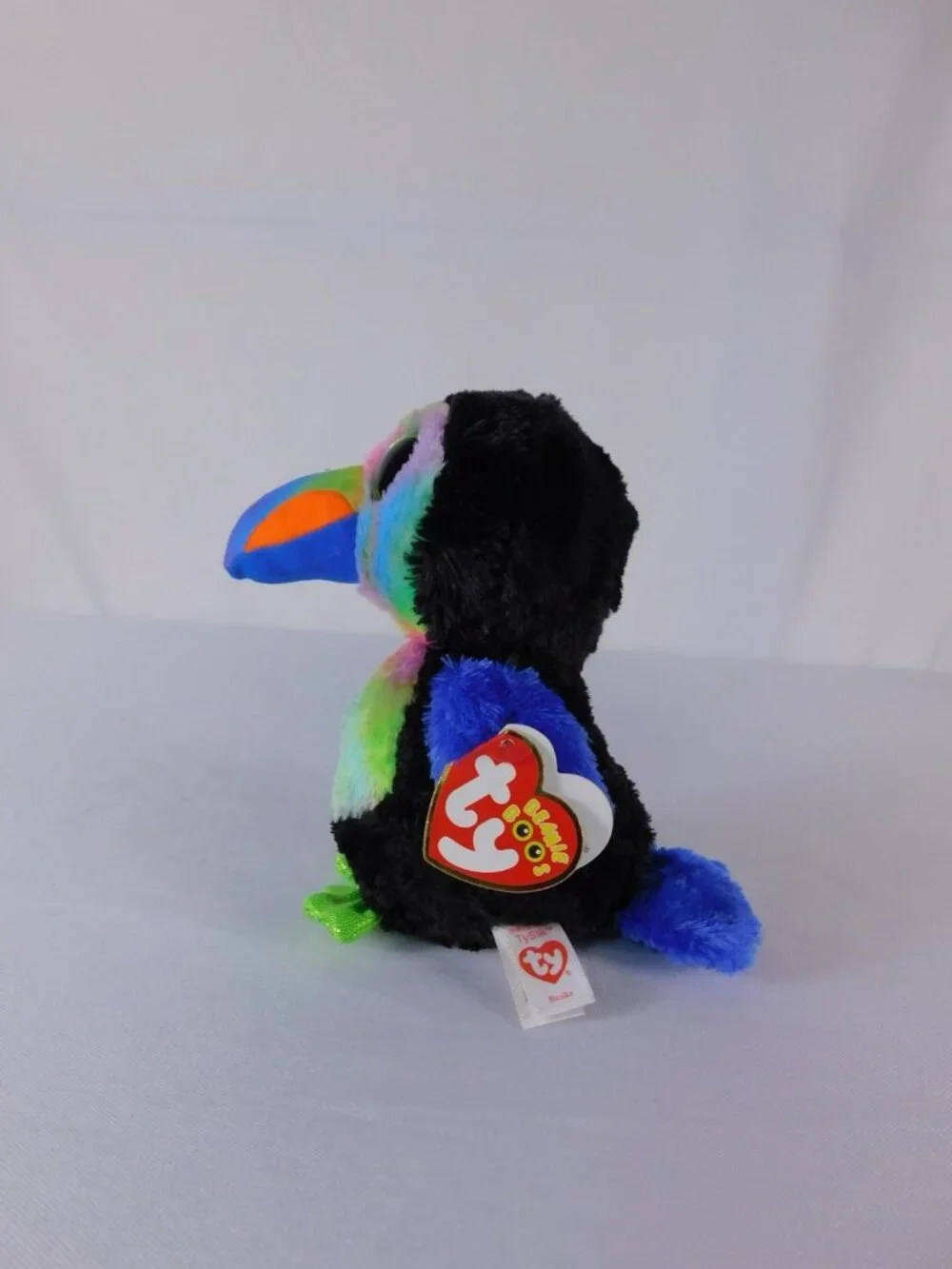 Ty Beanie Boos Beaks Multicolor Toucan Beanbag Plush Small Bird Toy Washable